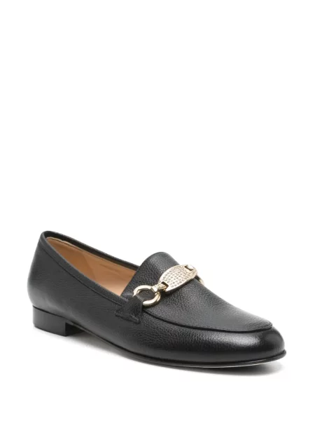 Pantofi loafer Casadei din piele negru