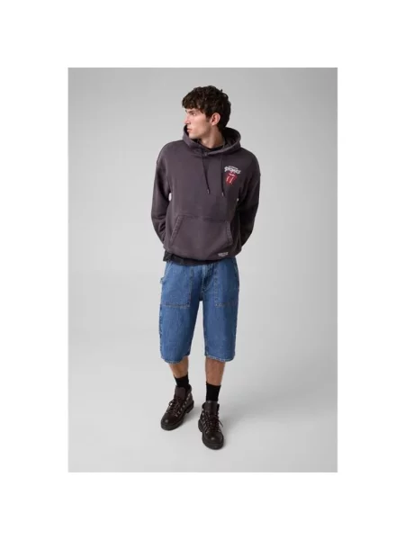 Guess Jeans bluza z kapturem czarna