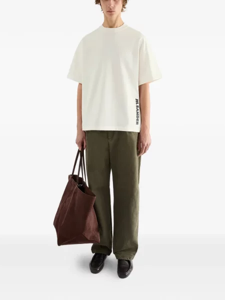 Tricou Jil Sander cu imagine alb