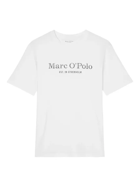 Tricou polo Marc O'polo cu imagine alb