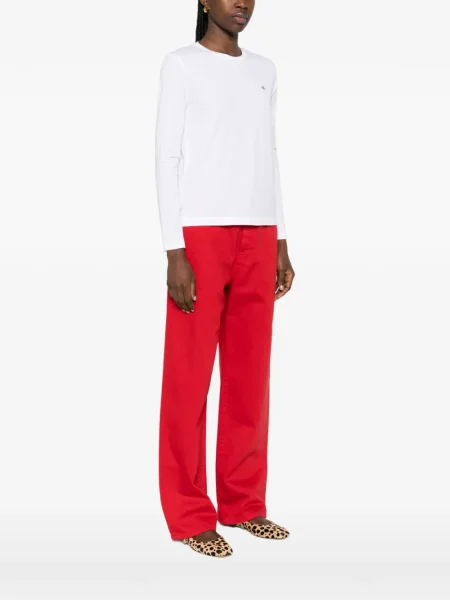 Tricou Gant lung alb
