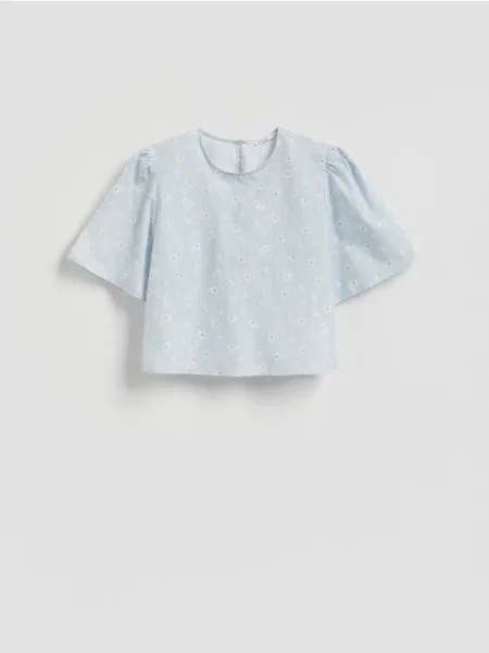 Reserved блузка з квітковим принтом блідо-блакитний блакитний