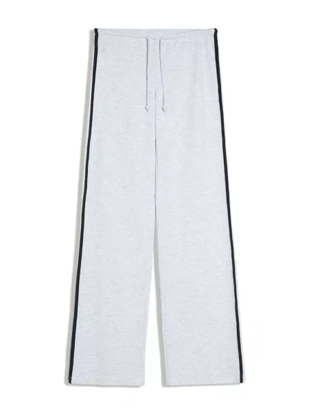 Bershka Pantaloni gri amestecat negru