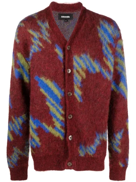 Cardigan Ahluwalia tricotate roșu