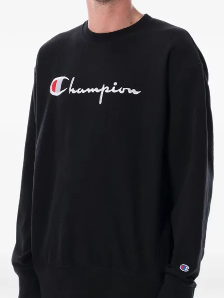 Pulover Champion cu broderie negru