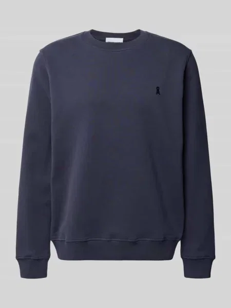 Bluza o kroju regular fit z czystej bawełny ekologicznej model ‘BAARO FLEECE’ Armedangels granatowa