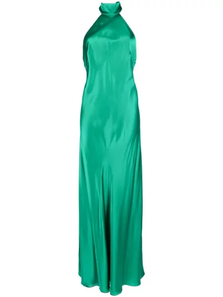 Sukienka Michelle Mason z odkrytymi plecami zielona