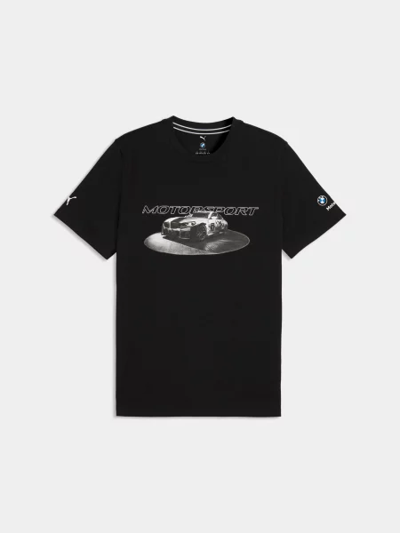 Футболка PUMA Bmw Mms Ess Graphic Tee комбінований верх чорний