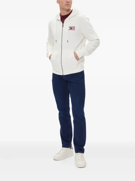 Hanorac cu glugă Tommy Hilfiger cu broderie alb