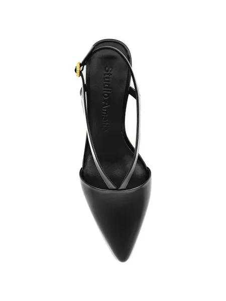 Pantofi cu toc Studio Amelia slingback negru
