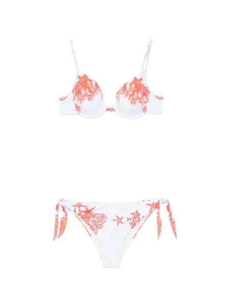 Bikini Mazzei nyomtatás nyakkendővel kék