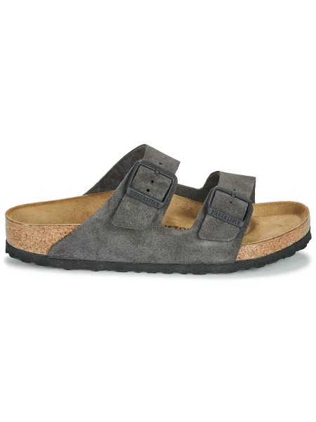 Pantofi Birkenstock de catifea gri