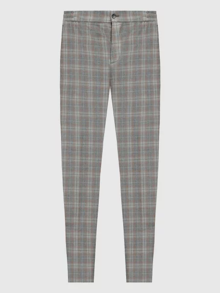 Штани Chiaiam з кашеміру в клітинку Marco Pescarolo бежеві