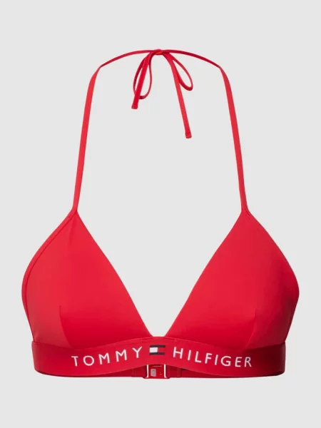 Góra od bikini z wiązaniem na szyi model ORIGINAL' Tommy Hilfiger czerwone