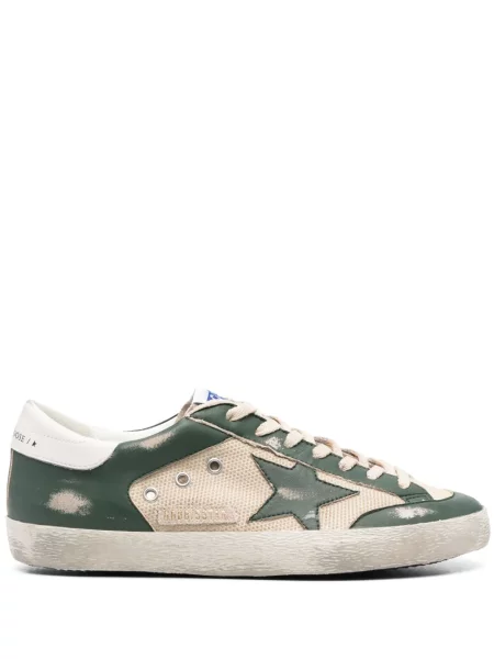 Sneakerși Golden Goose plasă auriu