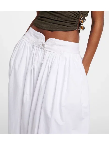 Pantaloni Christopher Esber din poplin alb