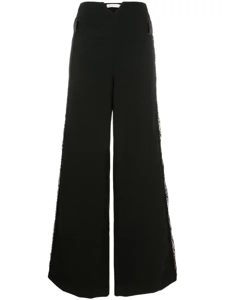 Pantaloni Lethicia Bronstein din dantelă negru