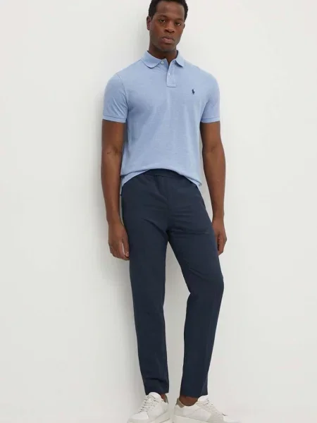 Polo Ralph Lauren polo melanżowy niebieski