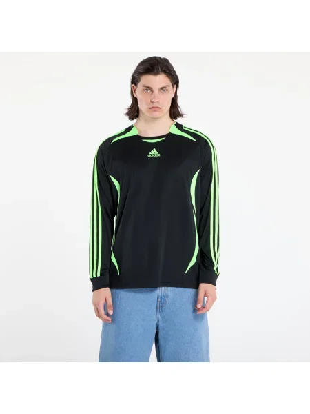 Тениска adidas Teamgeist Relaxed T-Shirt Black/ Signal Green S черно