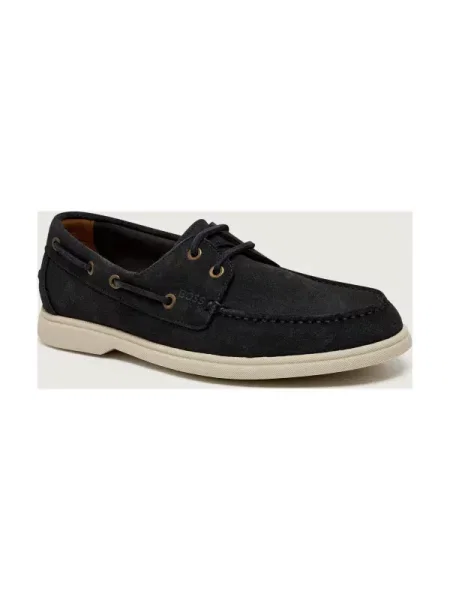 BOSS BLACK Mocasini Sienne | piele întoarsă negru