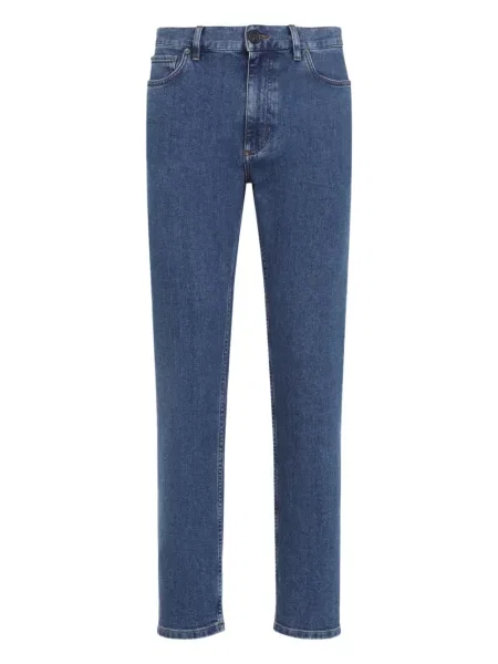 Blugi Zegna cu 5 buzunare albastru