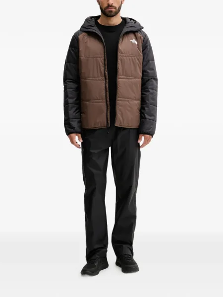 Geacă The North Face cu glugă maro