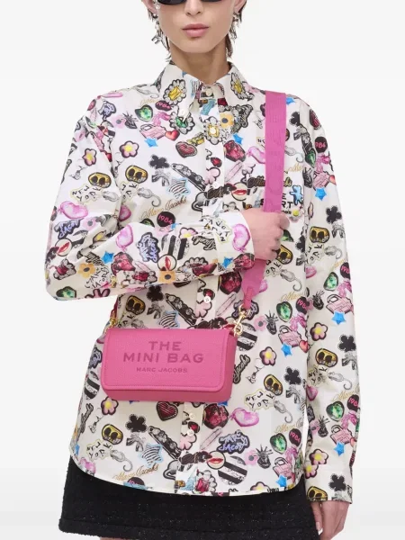 Geanta de piele Marc Jacobs din piele roz