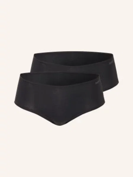 Skiny Balení 2 Ks Kalhotek Skiny Advantage Cotton Stretch černá