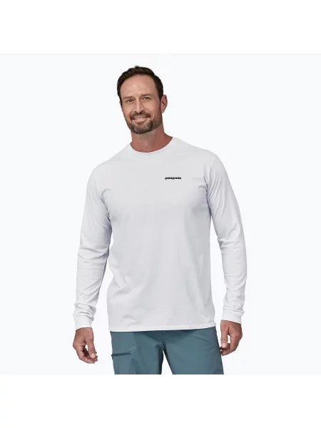 Longsleeve Patagonia Logo Responsibili white biały