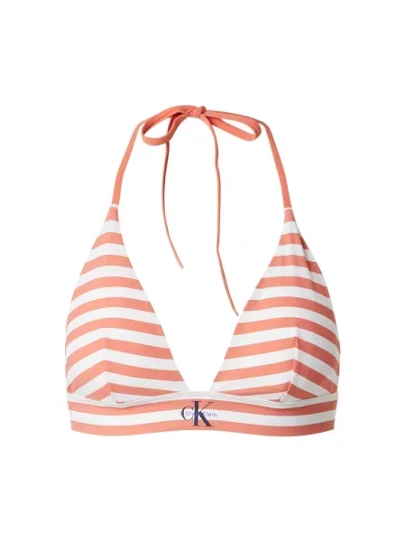 Calvin Klein Swimwear Bikini felső tengerészkék / korál / fehér narancsszínű