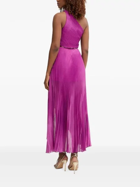 Rochie midi Simona Corsellini cu un umăr gol violet