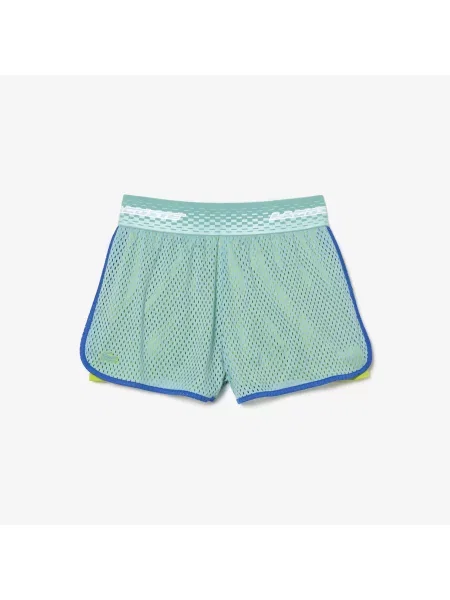 Lacoste Spodenki Tenisowe Z Wbudowanymi Spodenkami zielone