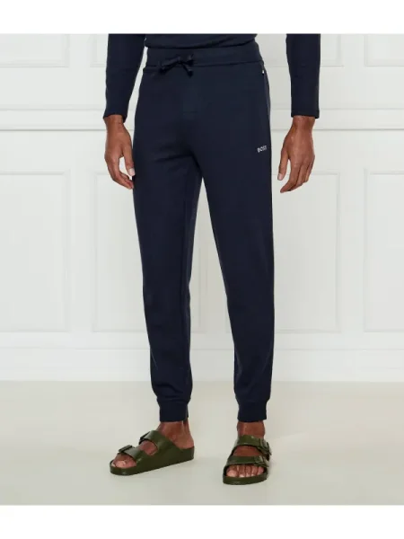 BOSS Pantaloni trening Waffle Bleumarin negru