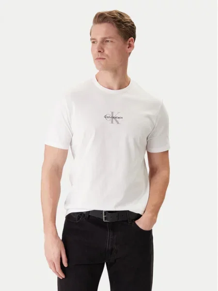 Calvin Klein Jeans Majica siva / crna bijela