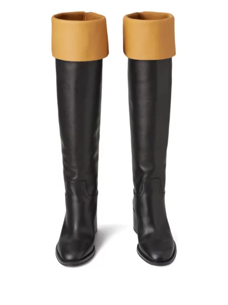 Δερμάτινος μπότες Ralph Lauren Collection μαύρο