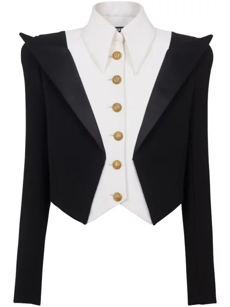 Cropp geacă Balmain negru