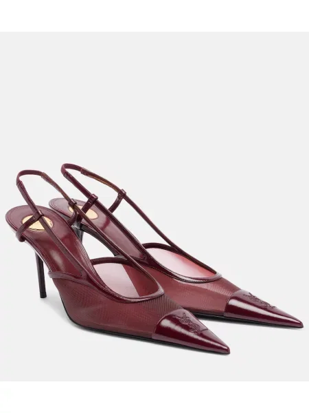 Pantofi cu toc Saint Laurent din piele slingback