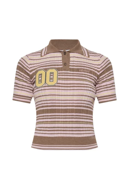 Tricou polo Off-white alb