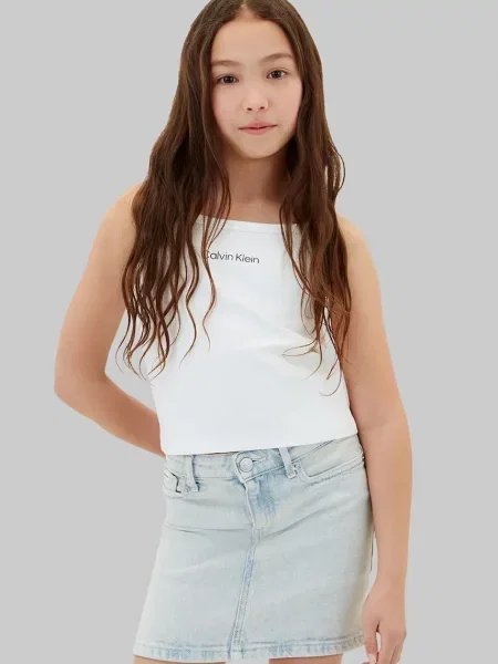 Calvin Klein Jeans top za djecu bijela