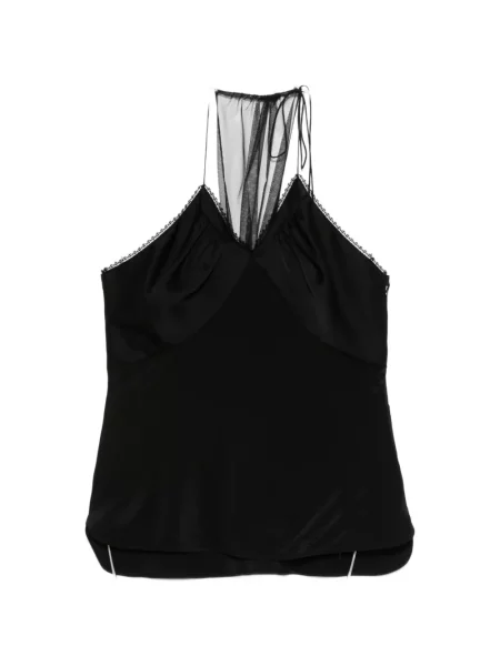 Top halter Victoria Beckham cu gât halter negru