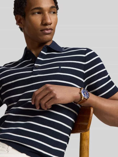 Koszulka polo z czystej bawełny o kroju regular fit Polo Ralph Lauren granatowa