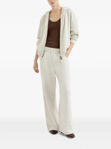 Tricou Brunello Cucinelli din jerseu maro