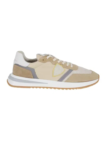 Sneakersy Philippe Model zamszowe do biegania beżowe