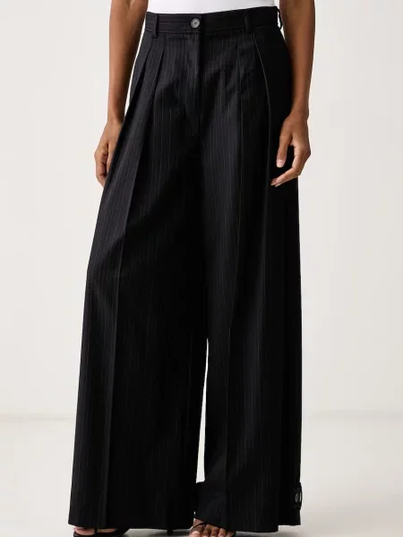 ViCOLO pantaloni straight pentru femei cu amestec de lână