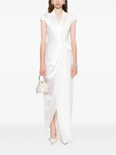 Rochie Silk Love & Lace de mătase de costum alb