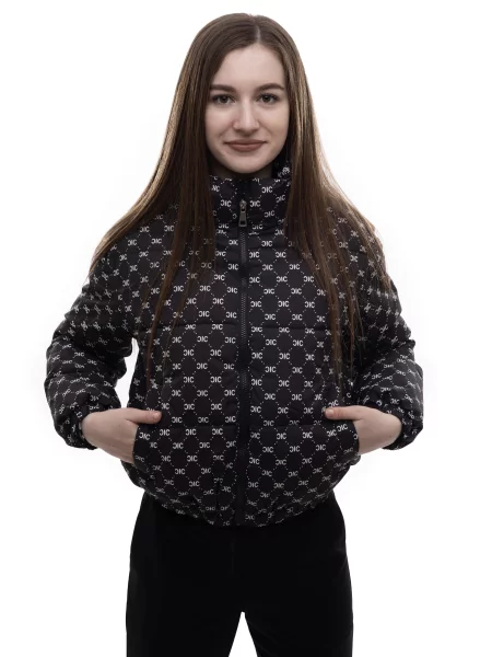 Демісезонна куртка LUMO текстиль/поліестер чорний