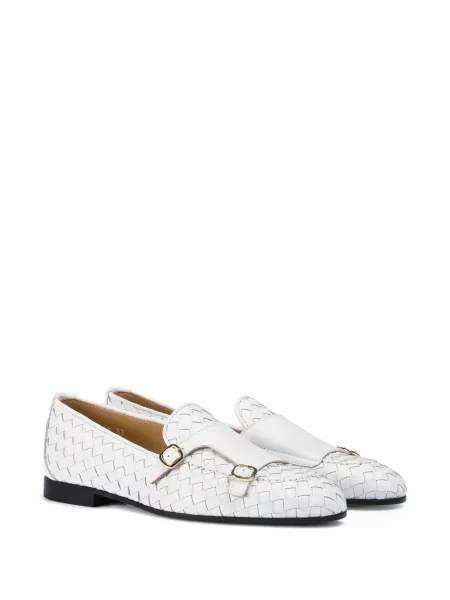 Pantofi loafer Doucal's cu cataramă alb