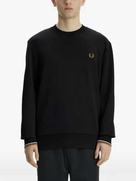 Pulover Fred Perry cu broderie negru