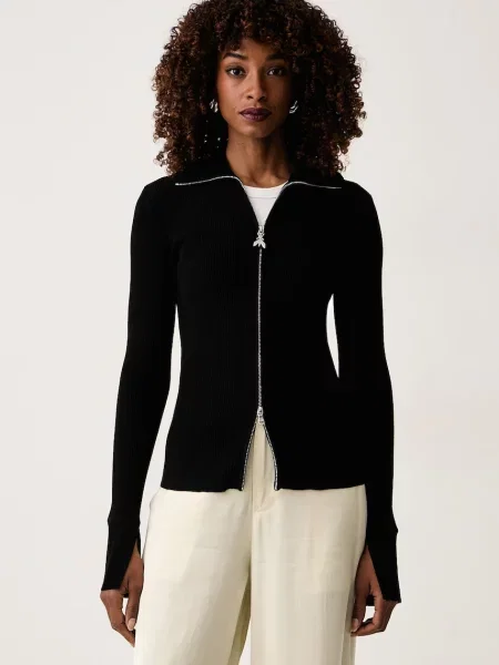 Patrizia Pepe cardigan pentru femei cu vâscoză negru