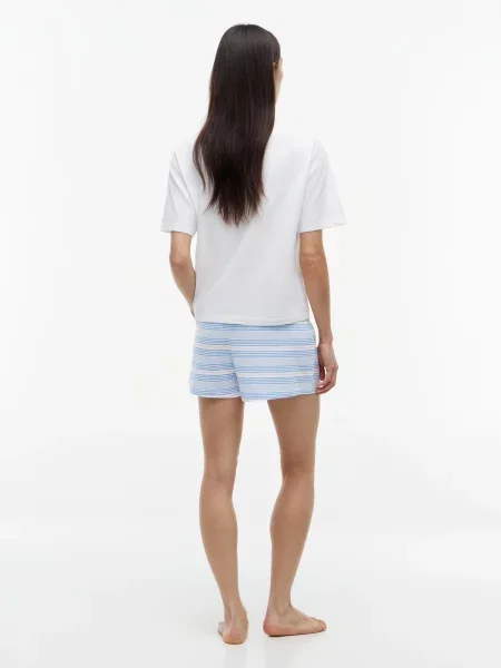 Tommy Hilfiger Underwear Pantaloni scurți azuriu / albastru deschis alb
